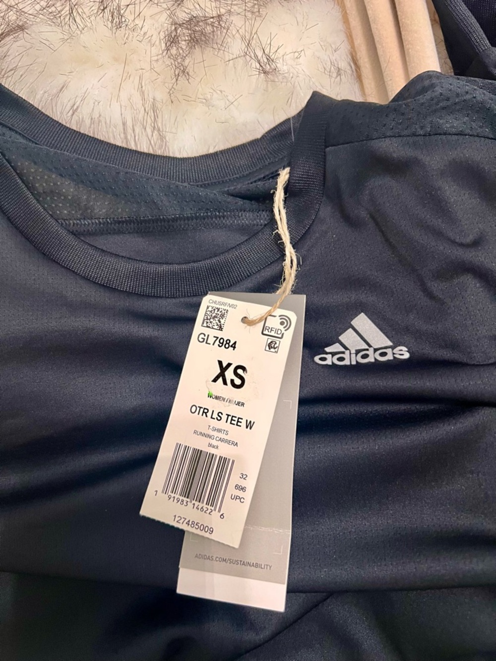 Adidas OTR Long Sleeve Running Tee Black Aeroready Lightweight Athletic Top NWT - Picture 6 of 12